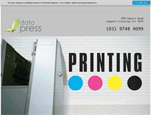 Tablet Screenshot of datapress.com.au